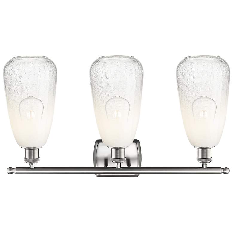 Image 2 Ballston Brookhaven Almond 26"W 3-Lt Nickel Bath Light w/ Opal Shade more views