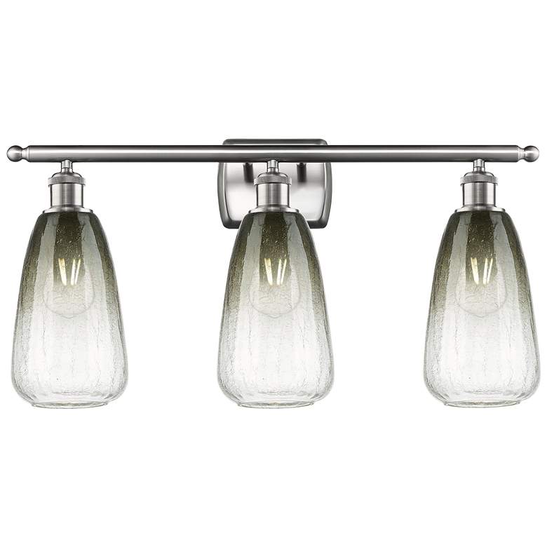 Image 1 Ballston Brookhaven Almond 26"W 3-Lt Nickel Bath Light w/ Slate Shade