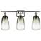 Ballston Brookhaven Almond 26"W 3-Lt Nickel Bath Light w/ Slate Shade