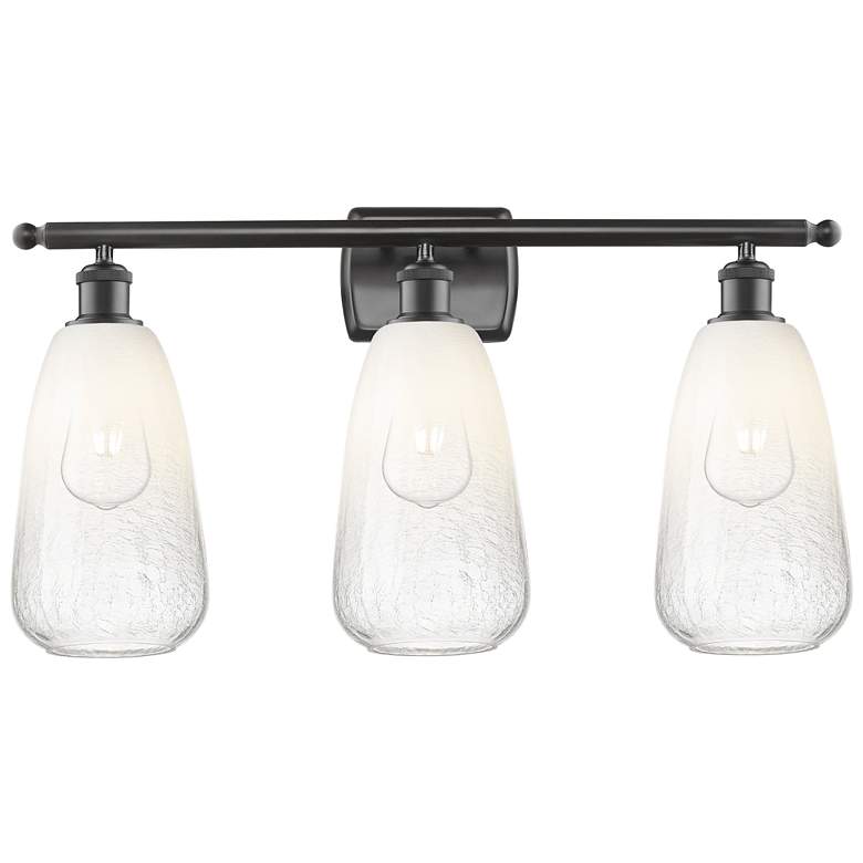 Image 1 Ballston Brookhaven Almond 26"W 3-Lt Oiled Bronze Vanity w/ Opal Shade