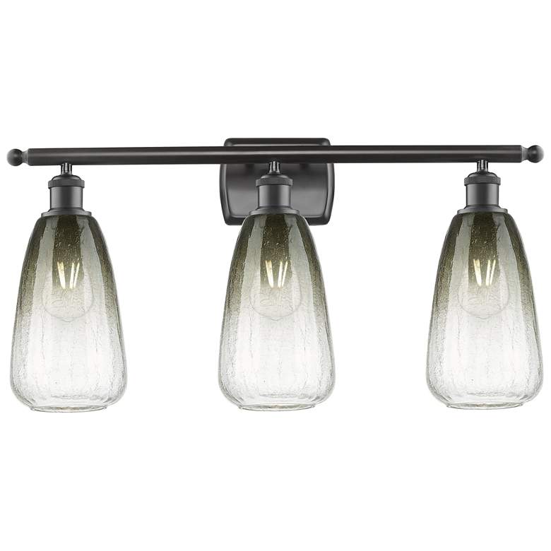 Image 1 Ballston Brookhaven Almond 26"W 3-Lt Oiled Bronze Vanity w/ Slate Shade