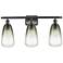 Ballston Brookhaven Almond 26"W 3-Lt Oiled Bronze Vanity w/ Slate Shade