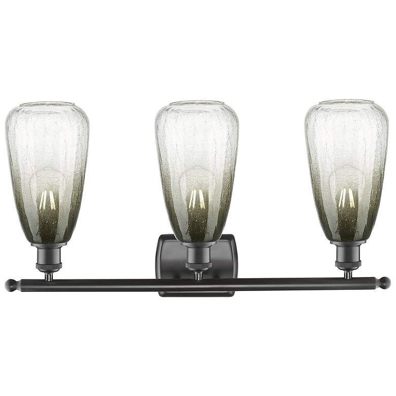 Image 2 Ballston Brookhaven Almond 26"W 3-Lt Oiled Bronze Vanity w/ Slate Shade more views