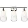 1_Ballston Brookhaven Almond 26"W 3-Lt Polished Nickel Vanity w/ Opal Shade
