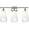 Ballston Brookhaven Almond 26"W 3-Lt Polished Nickel Vanity w/ Opal Shade