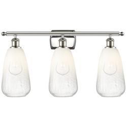 Ballston Brookhaven Almond 26"W 3-Lt Polished Nickel Vanity w/ Opal Shade