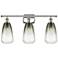 Ballston Brookhaven Almond 26"W 3-Lt Polished Nickel Vanity w/ Slate Shade