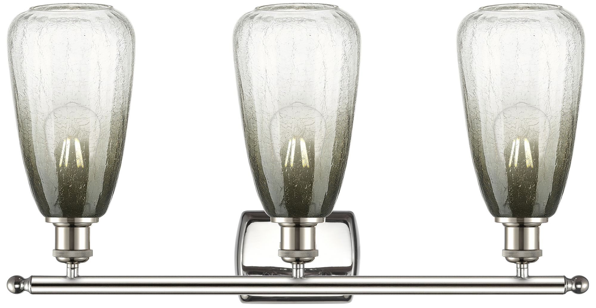 Image 2 Ballston Brookhaven Almond 26"W 3-Lt Polished Nickel Vanity w/ Slate Shade more views