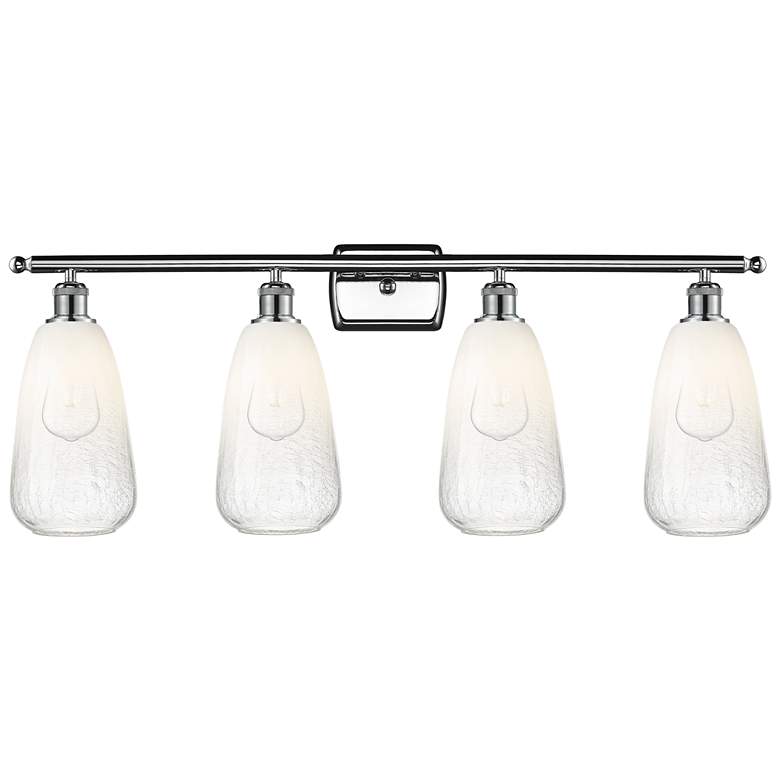 Image 1 Ballston Brookhaven Almond 36"W 4 Light Chrome Vanity w/ Opal Shade