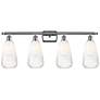1_Ballston Brookhaven Almond 36"W 4 Light Chrome Vanity w/ Opal Shade