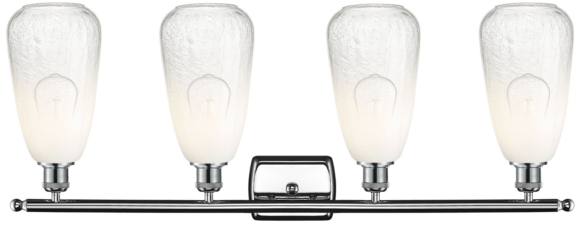 Image 2 Ballston Brookhaven Almond 36"W 4 Light Chrome Vanity w/ Opal Shade more views