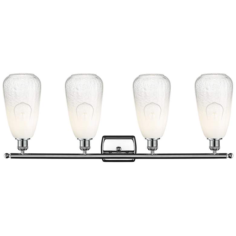 Image 2 Ballston Brookhaven Almond 36"W 4 Light Chrome Vanity w/ Opal Shade more views
