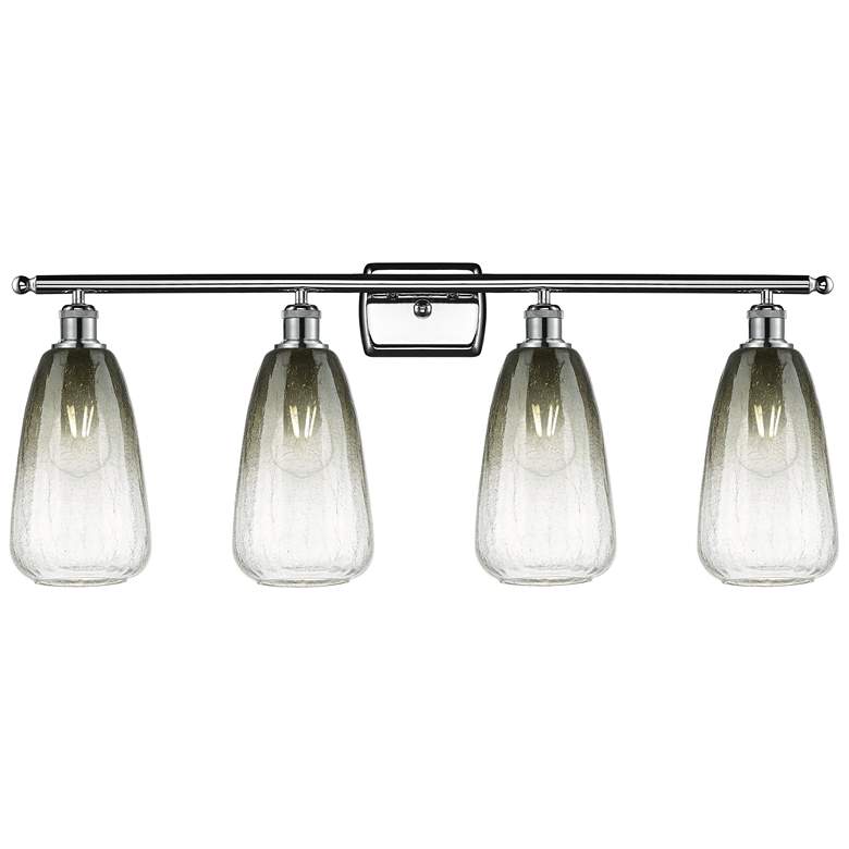 Image 1 Ballston Brookhaven Almond 36"W 4 Light Chrome Vanity w/ Slate Shade