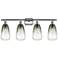 Ballston Brookhaven Almond 36"W 4 Light Chrome Vanity w/ Slate Shade