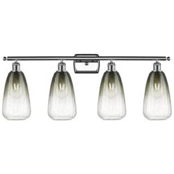 Ballston Brookhaven Almond 36"W 4 Light Chrome Vanity w/ Slate Shade