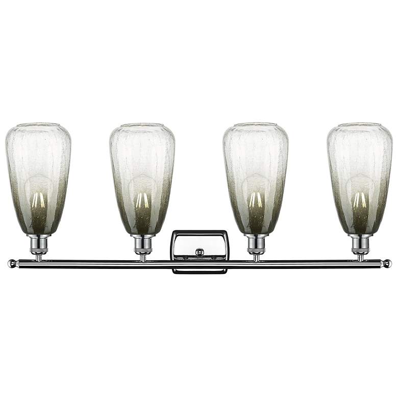 Image 2 Ballston Brookhaven Almond 36"W 4 Light Chrome Vanity w/ Slate Shade more views