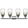 2_Ballston Brookhaven Almond 36"W 4 Light Chrome Vanity w/ Slate Shade more views