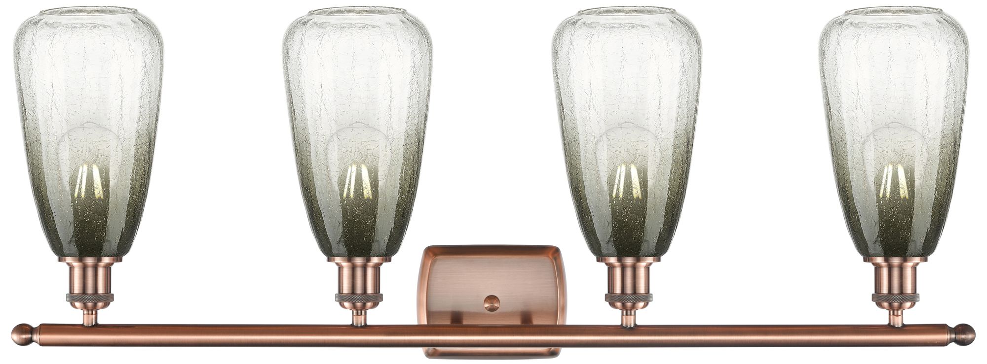 Image 2 Ballston Brookhaven Almond 36"W 4 Light Copper Vanity w/ Slate Shade more views