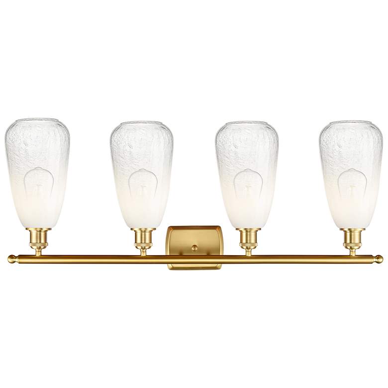 Image 2 Ballston Brookhaven Almond 36"W 4 Light Gold Bath Light w/ Opal Shade more views