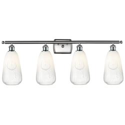Ballston Brookhaven Almond 36"W 4 Light Nickel Vanity w/ Opal Shade
