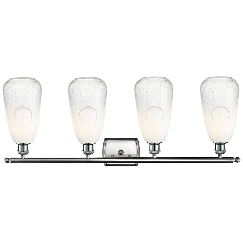 Image 2 Ballston Brookhaven Almond 36"W 4 Light Nickel Vanity w/ Opal Shade more views
