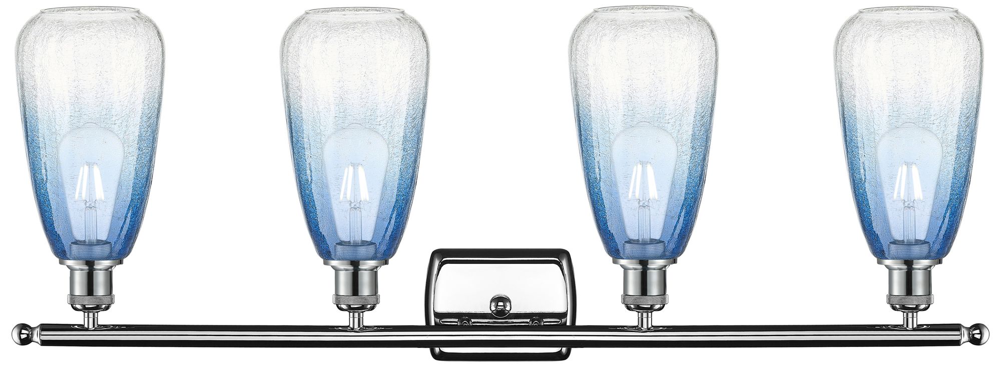 Image 2 Ballston Brookhaven Almond 36"W 4-Lt Chrome Vanity w/ Sapphire Shade more views