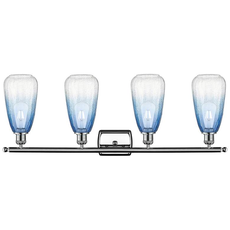 Image 2 Ballston Brookhaven Almond 36"W 4-Lt Chrome Vanity w/ Sapphire Shade more views