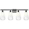 Ballston Brookhaven Almond 36"W 4-Lt Oiled Bronze Vanity w/ Opal Shade