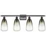 1_Ballston Brookhaven Almond 36"W 4-Lt Oiled Bronze Vanity w/ Slate Shade