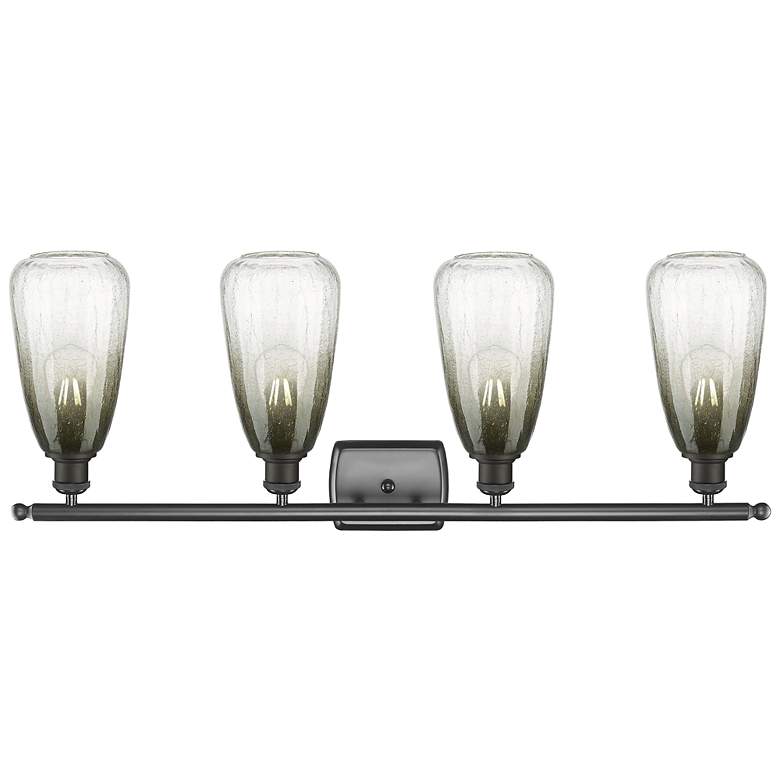 Image 2 Ballston Brookhaven Almond 36"W 4-Lt Oiled Bronze Vanity w/ Slate Shade more views
