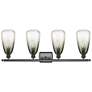 2_Ballston Brookhaven Almond 36"W 4-Lt Oiled Bronze Vanity w/ Slate Shade more views