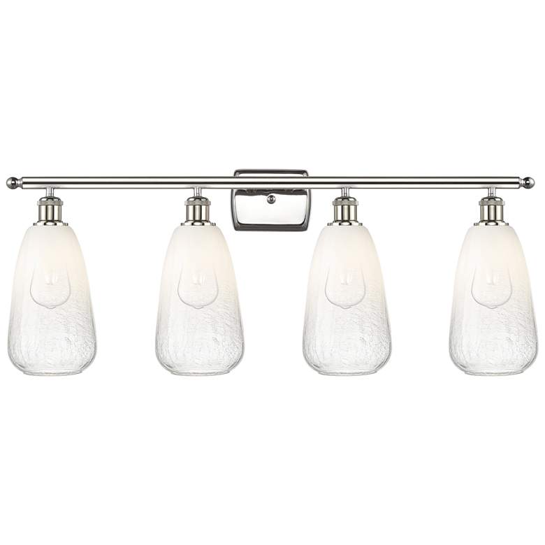 Image 1 Ballston Brookhaven Almond 36"W 4-Lt Polished Nickel Vanity w/ Opal Shade
