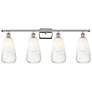 1_Ballston Brookhaven Almond 36"W 4-Lt Polished Nickel Vanity w/ Opal Shade