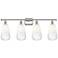 Ballston Brookhaven Almond 36"W 4-Lt Polished Nickel Vanity w/ Opal Shade