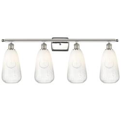 Ballston Brookhaven Almond 36"W 4-Lt Polished Nickel Vanity w/ Opal Shade