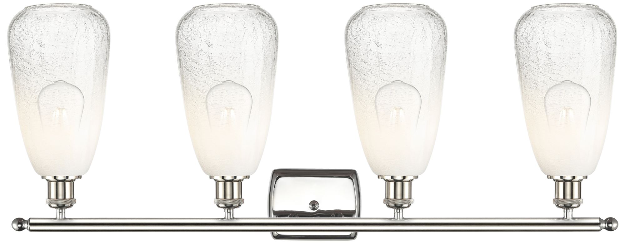 Image 2 Ballston Brookhaven Almond 36"W 4-Lt Polished Nickel Vanity w/ Opal Shade more views