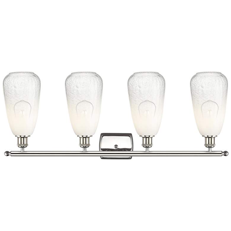 Image 2 Ballston Brookhaven Almond 36"W 4-Lt Polished Nickel Vanity w/ Opal Shade more views