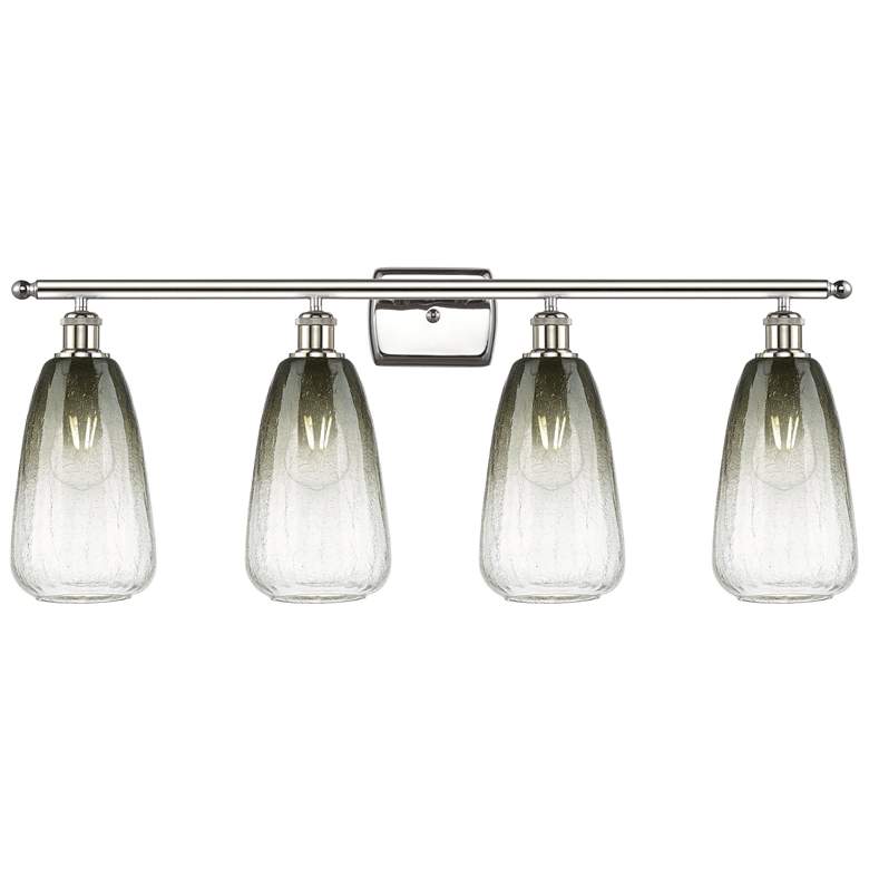 Image 1 Ballston Brookhaven Almond 36"W 4-Lt Polished Nickel Vanity w/ Slate Shade