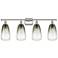 Ballston Brookhaven Almond 36"W 4-Lt Polished Nickel Vanity w/ Slate Shade