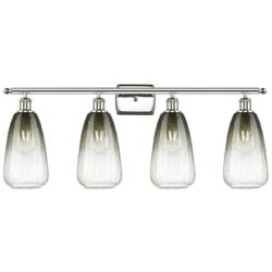 Ballston Brookhaven Almond 36"W 4-Lt Polished Nickel Vanity w/ Slate Shade