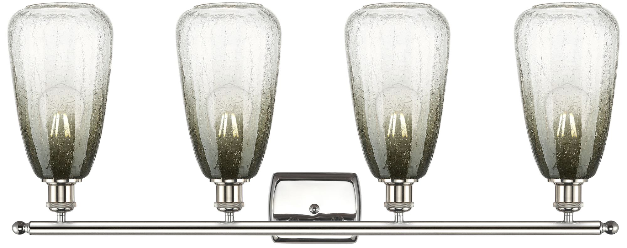 Image 2 Ballston Brookhaven Almond 36"W 4-Lt Polished Nickel Vanity w/ Slate Shade more views