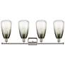 2_Ballston Brookhaven Almond 36"W 4-Lt Polished Nickel Vanity w/ Slate Shade more views