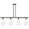 Ballston Brookhaven Almond 48"W 4-Lt Chrome Stem Island Light w/ Opal Shade