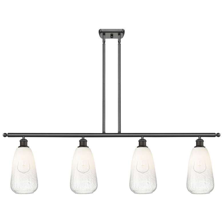Image 1 Ballston Brookhaven Almond 48"W 4-Lt Oil Bronze Stem Island w/ Opal Shade
