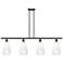 Ballston Brookhaven Almond 48"W 4-Lt Oil Bronze Stem Island w/ Opal Shade
