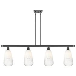 Ballston Brookhaven Almond 48"W 4-Lt Oil Bronze Stem Island w/ Opal Shade