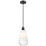 1_Ballston Brookhaven Almond 6"W Black Cord Mini Pendant w/ Opal Shade