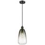 1_Ballston Brookhaven Almond 6"W Black Cord Mini Pendant w/ Slate Shade