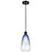 Ballston Brookhaven Almond 6"W Black Cord Pendant w/ Sapphire Shade