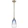 Ballston Brookhaven Almond 6"W Brass Stem Pendant w/ Sapphire Shade